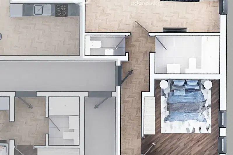 Three-room apartment in Zona B-19 with terrace and elevator