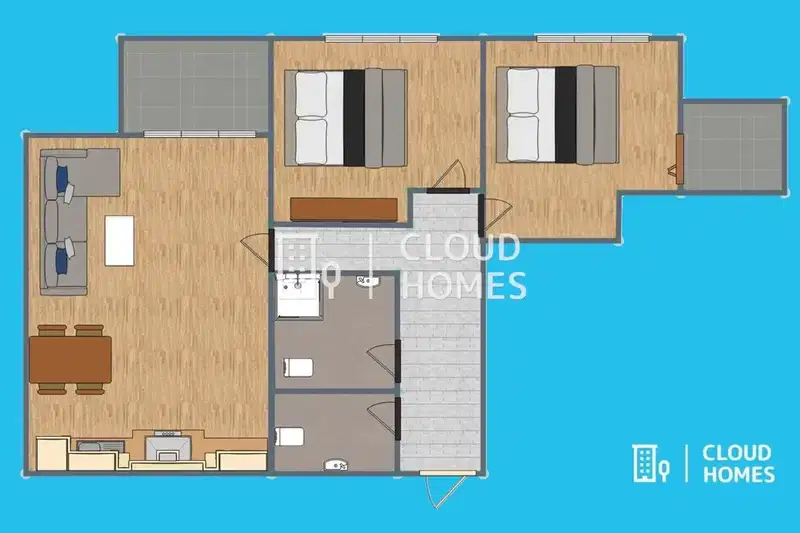 3-bedroom apartment in Sofia, Zona B-5