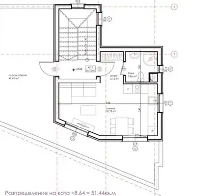 Снимка 2 — Студио с панорамна тераса в Созопол, плаж Харманите