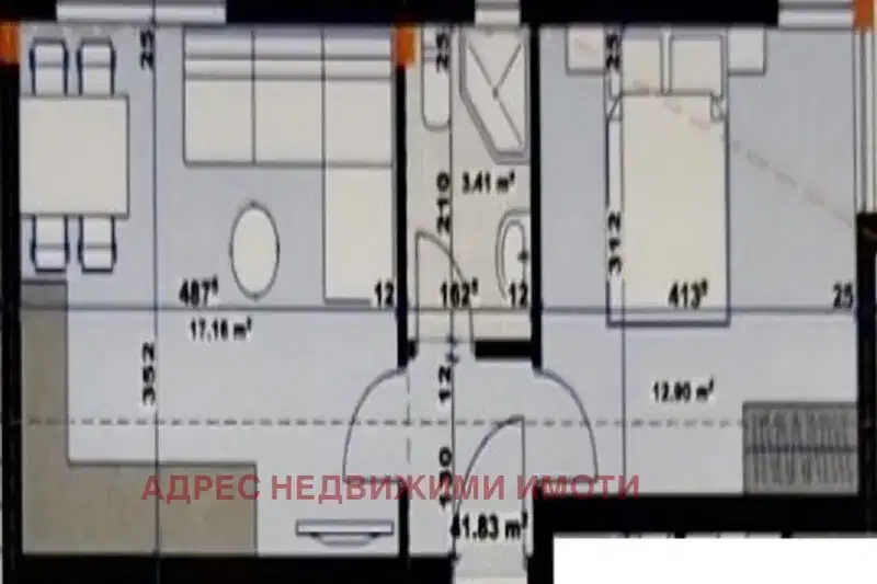 Two-room apartment in the Center of Stara Zagora with luxury common areas