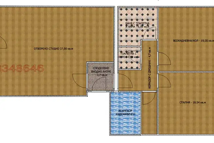 Three-room apartment with garage in the centre of Stara Zagora