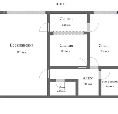 Photo 2 — Three-room apartment with parking space in Kazanski, Stara Zagora