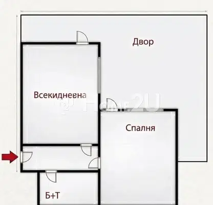 Снимка 4 — Двустаен апартамент с двор в Аспарухово, Варна