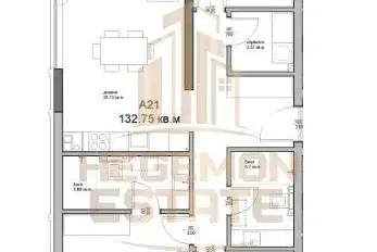 Four-room apartment with two terraces in Asparuhovo, Varna