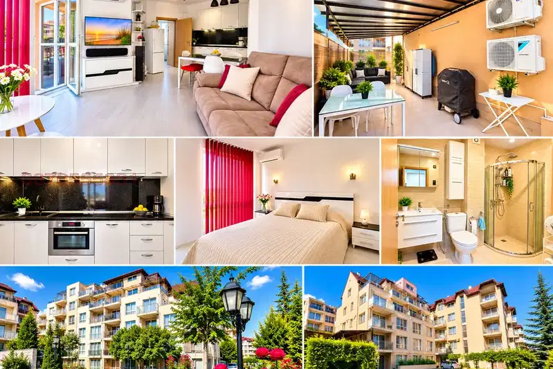 Two-room apartment with large terrace in Briz, Varna