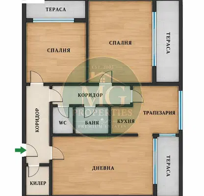 Photo 2 — Four-room apartment with three terraces in Chaika, Varna