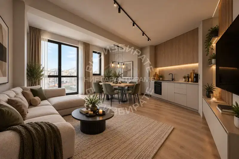 Two-room apartment with two terraces in Grand Mall, Varna