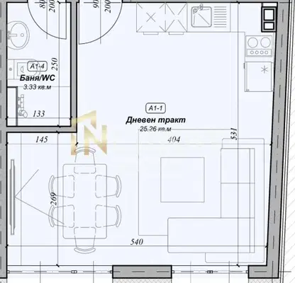 Снимка 2 — Тристаен апартамент с тераса в Христо Ботев, Варна
