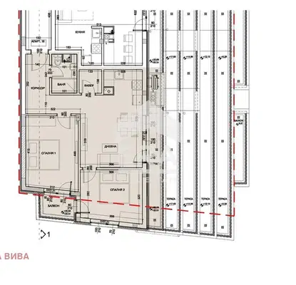 Photo 3 — Three-room apartment with terrace in Izgrev, Varna