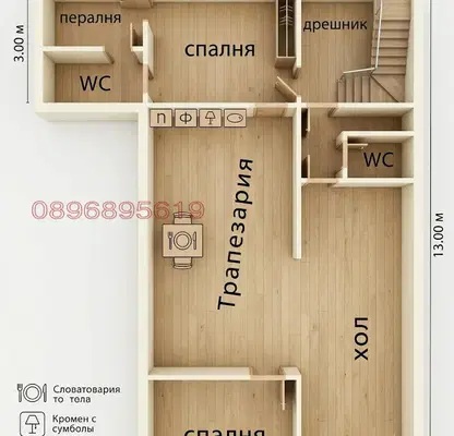 Снимка 2 — 4-стаен апартамент на партер в Колхозен пазар, Варна