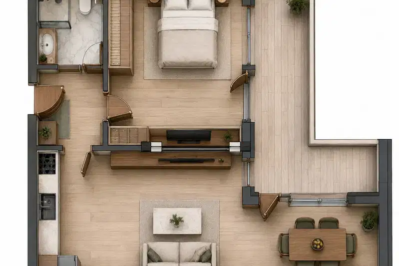 Two-room apartment with terrace in Levski 1, Varna