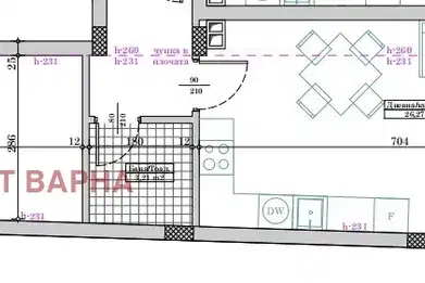 Two-room apartment with sea view in Levski 1, Varna