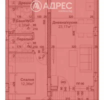 Снимка 4 — Двустаен апартамент с тераса в Левски 1, Варна