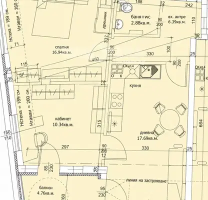 Photo 4 — Three-room apartment with southwest aspect in Levski 1, Varna