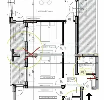 Снимка 2 — Четиристаен апартамент с тераси в Левски 1, Варна