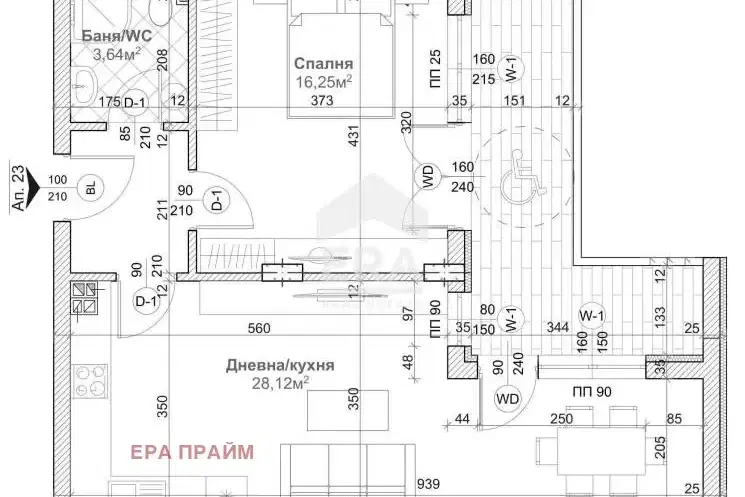 2-bedroom apartment in Varna, Levski 2