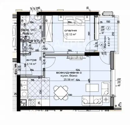 Photo 3 — Two-room apartment in Mladost 1, Varna with terrace