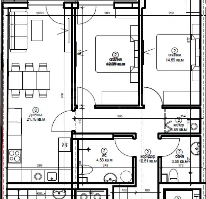 Photo 2 — Three-room apartment near Okrazhna bolnitsa with parking space in Varna