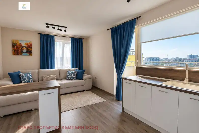 Two-room apartment with southwest aspect in Pobeda, Varna