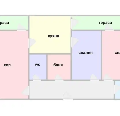 Снимка 2 — Тристаен апартамент с голяма тераса в Трошево, Варна