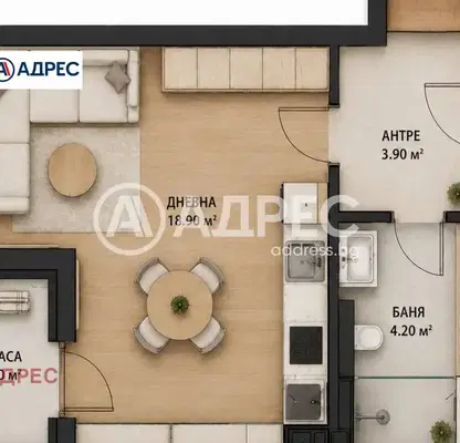 Photo 2 — 1-bedroom apartment in Varna, Vinica