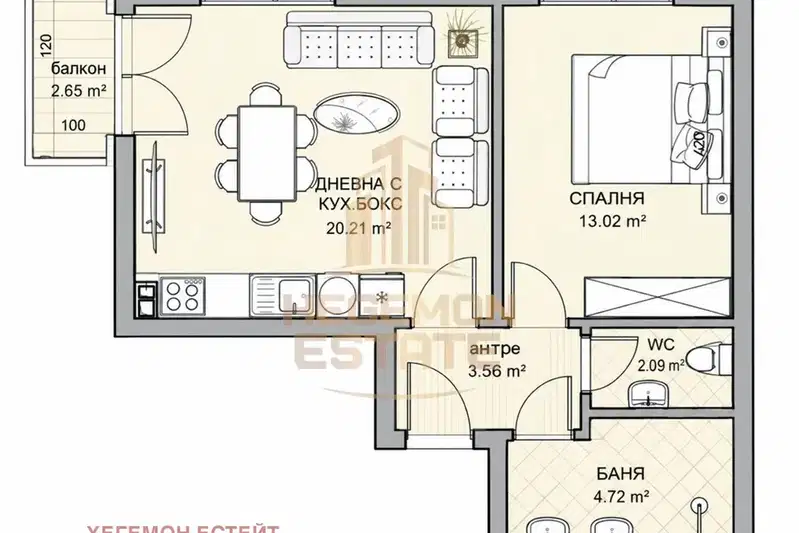2-bedroom apartment in Varna, Vinica