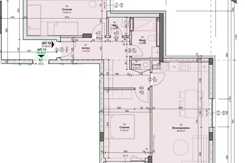 3-bedroom apartment in Varna, Vinica
