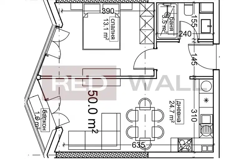 Two-room apartment in Vladislav Varnenchik residential complex, Varna with parking