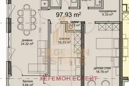 Тристаен апартамент с тераса във Владислав Варненчик, Варна