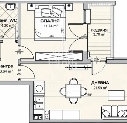 Photo 3 — Two-room apartment 63 sq m in Vladislav Varnenchik, new-build