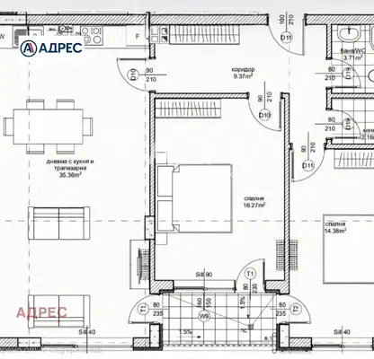 Photo 4 — Three-room apartment with terrace in Vuzrazhdane 1 residential complex, Varna
