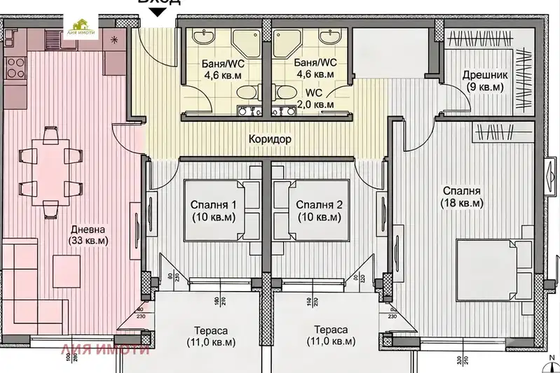 4-bedroom apartment in Varna, Vyzrajdane 2