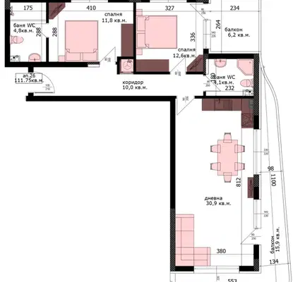 Photo 4 — Three-room apartment with two bathrooms in Vazrazhdane 3 district, Varna