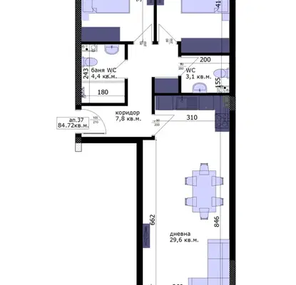 Photo 3 — Three-room apartment in Vazrazhdane 3 with loggia and elevator