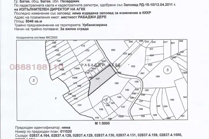 Парцел в Пазарджик, Батак