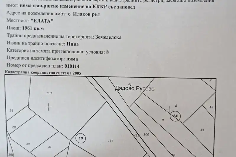 Парцел във Велико Търново, с. Илаков рът