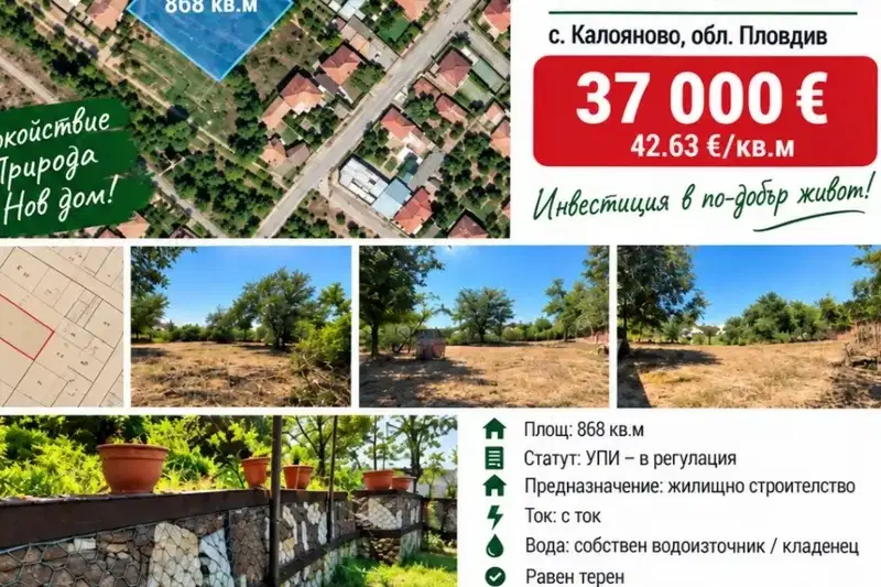 Plot in Plovdiv, Kaloyanovo