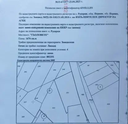 Снимка 3 — Парцел в Перник, с. Кладница