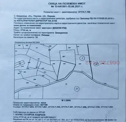 Снимка 4 — Парцел в Перник, с. Кладница