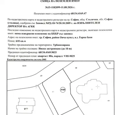Снимка 5 — Парцел в София, Горна баня