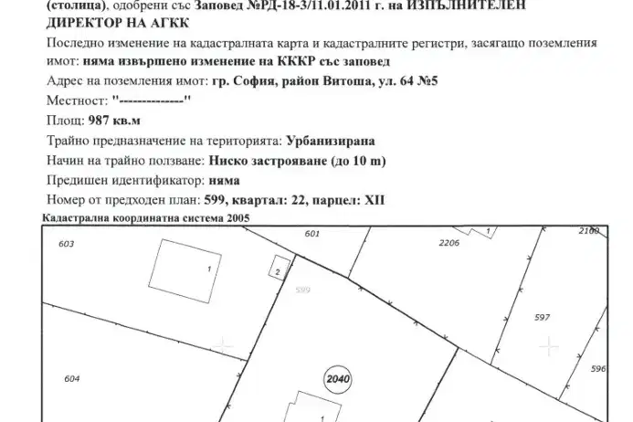 Парцел в София, Симеоново