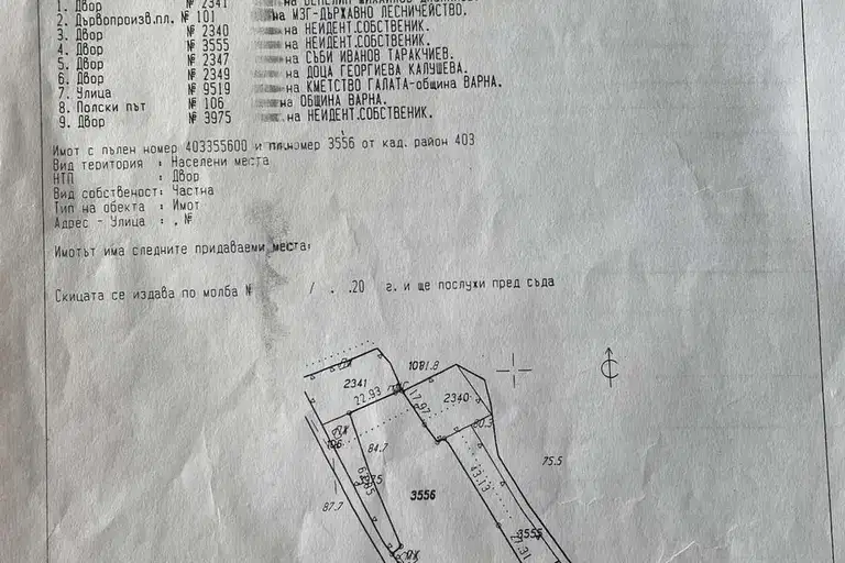 Plot in Varna, Borovec - Yug