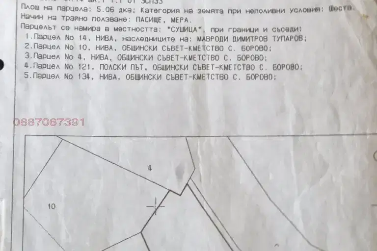 Пасище, мера в Благоевград, с. Борово