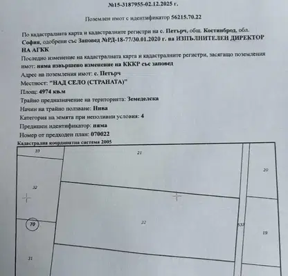 Photo 2 — Arable Land in Sofia, Petyrch