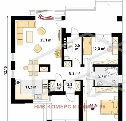 Photo 3 — House 45 sq m in Mogila village, Yambol region, steel structure