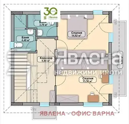 Photo 3 — House with 2 bedrooms in Priseltsi village, Varna region with yard