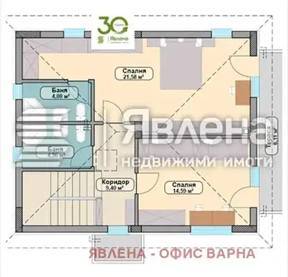 Photo 3 — House with 3 bedrooms in Priseltsi village, Varna region, with yard