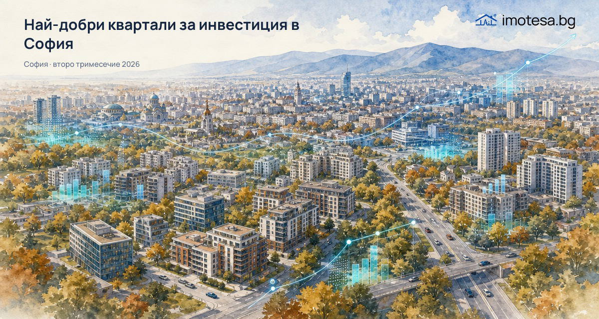 Най-добри квартали за инвестиция в София – второ тримесечие 2026