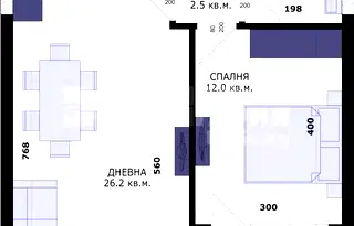 Двустаен апартамент в Кайсиева ина