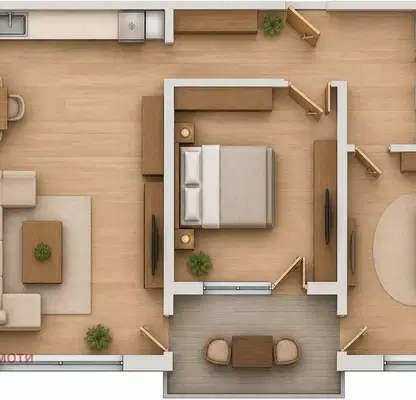 Photo 3 — 3-bedroom apartment in Pazardjik, Promishlena Zona